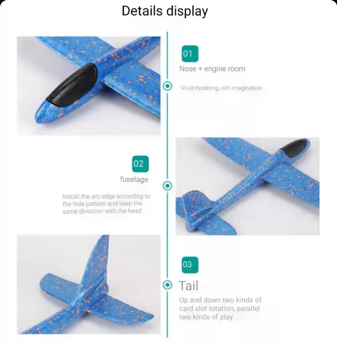 

Children's toys, aircraft, gyrant foam, hand glider, anti thrower, male outdoor sports