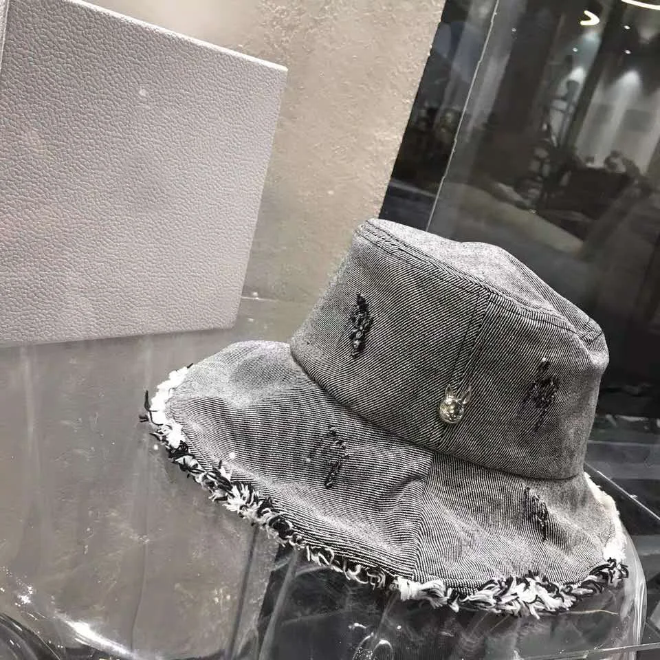 Корейская версия стильных джинсов шляпа в рыбацком стиле с большими полями Ретро