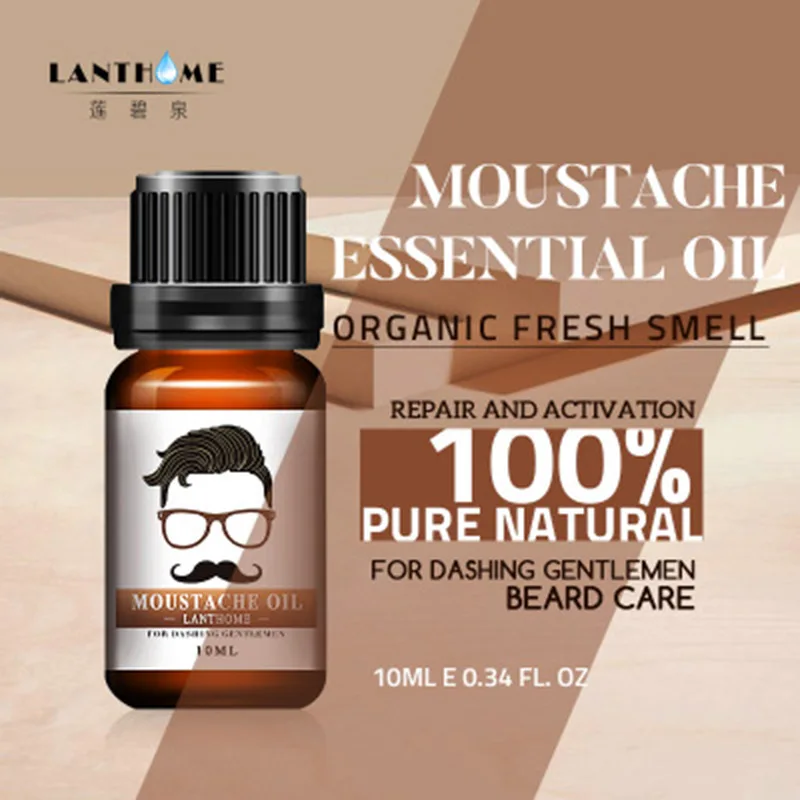 10 мл масло для усов Лихи нежных мужчин эссенция роста волос увлажняющее бровей и