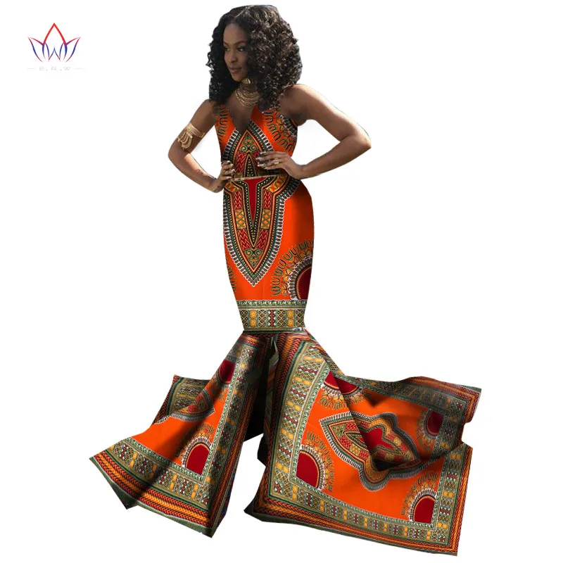 African Bazin Riche Dresses For Women Brand Custom long Clothing Africa Wax fashion autumn winter dress female 2020 none WY1311
