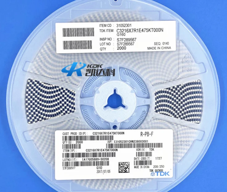 

MLCC C3216X7R1E475KT000N Cap SMT Cer 4.7UF 25V 10％1206 T / r C3216X7R1E106K / 106M / C3216X7R1E105K C3216X7R1E685K 155 225 335