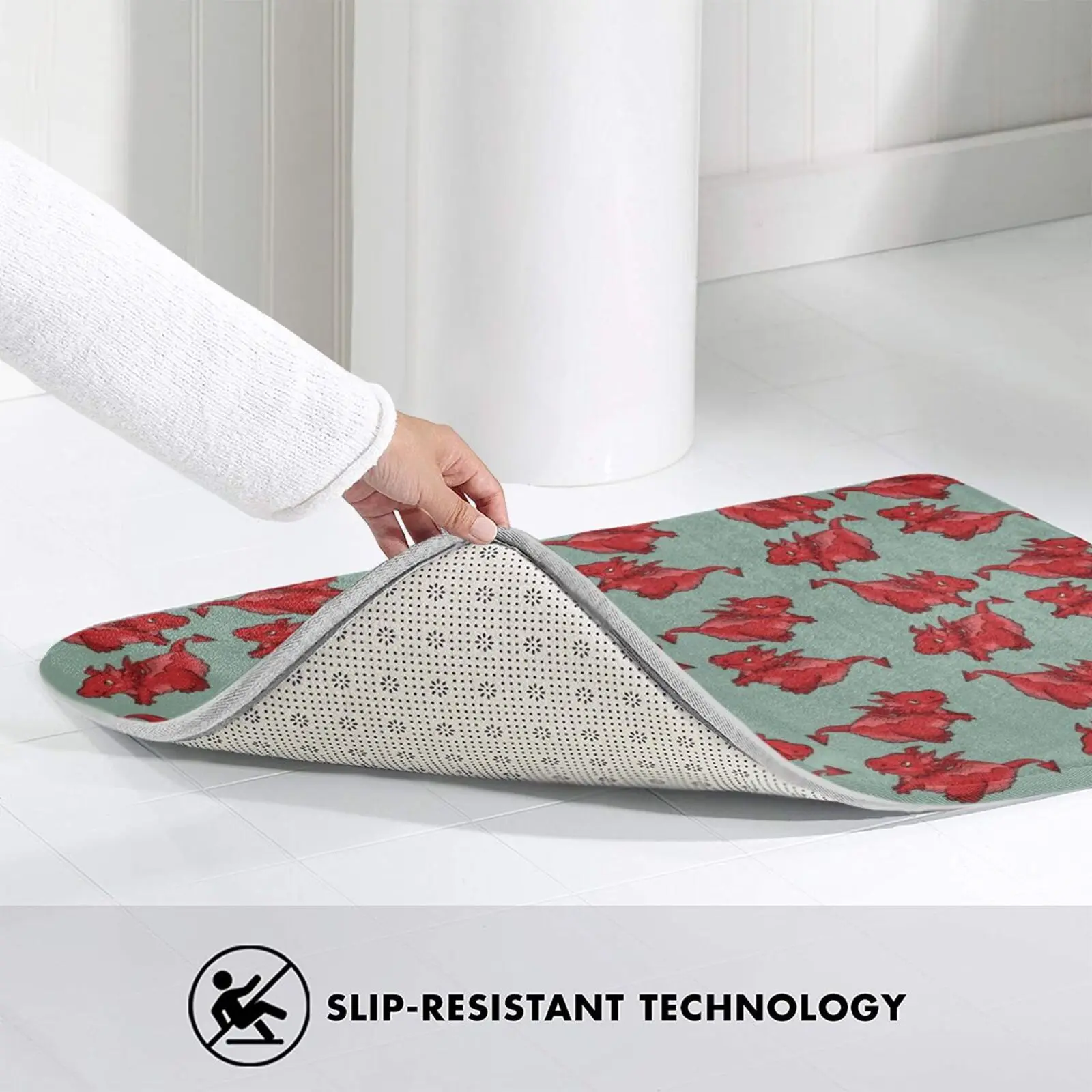 Коврик с узором из валлийского дракона коврик нескользящий для входной двери в