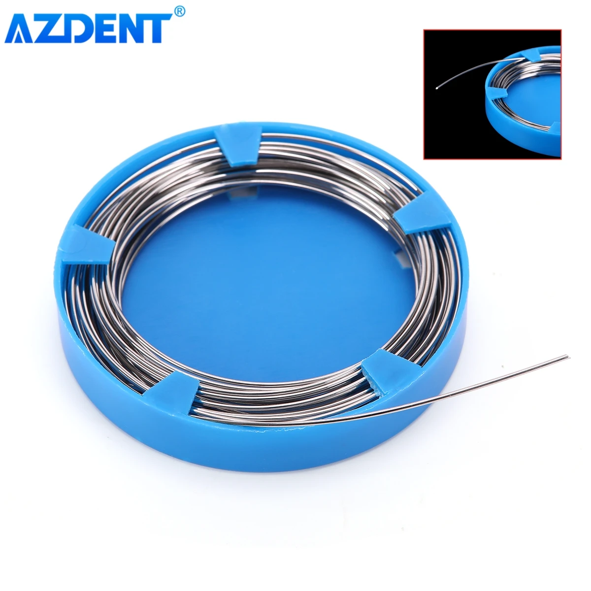 

50g/Box AZDENT Dental Orthodontic Stainless Steel Arch Wire Size 0.5/0.6/0.7/0.8/0.9/1.0mm about 9.5m Dentistry Tool Dentists