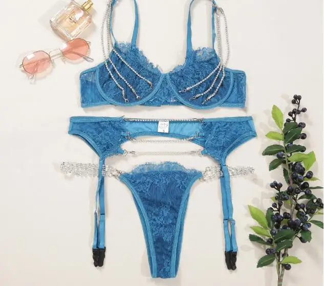 

Cultiseed Women Sexy Sets Female Sexy Chest Top+Drilling Diamonds Lace Panties 2pc Sets Ladies Fashion Swim Sets Clothes