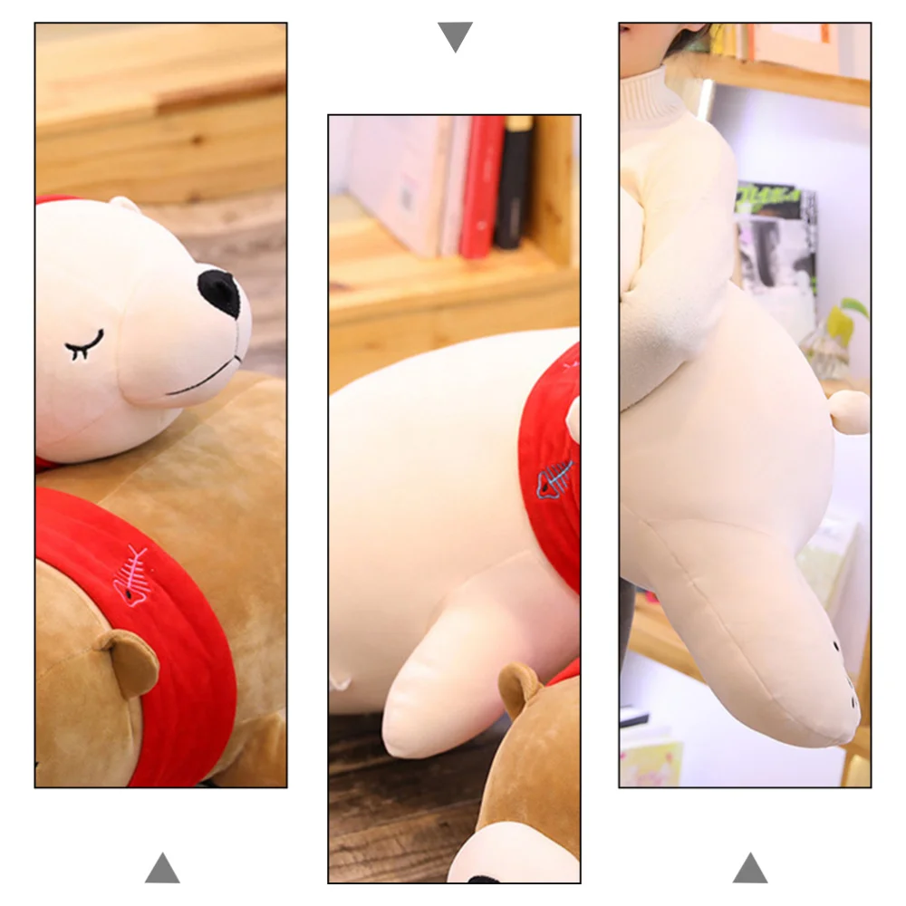 

50cm Polar Bear Shape Kids Plush Long Educational Plaything (White)
