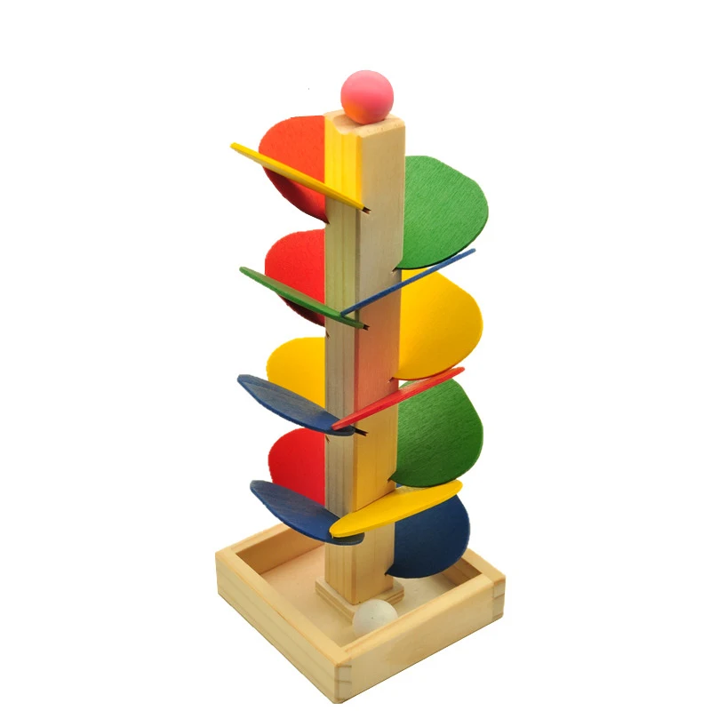 Деревянный Дерево мраморный шар Запуск игра трек Дети интеллектуальная