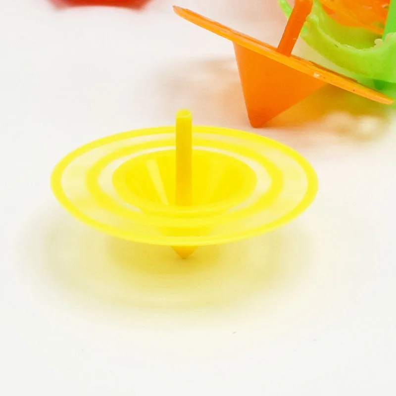 10pcs Kids Plastic Toys Flower Rotate Spinning Top Classic For Children Develop Intelligence Education Montessori Toy | Игрушки и хобби