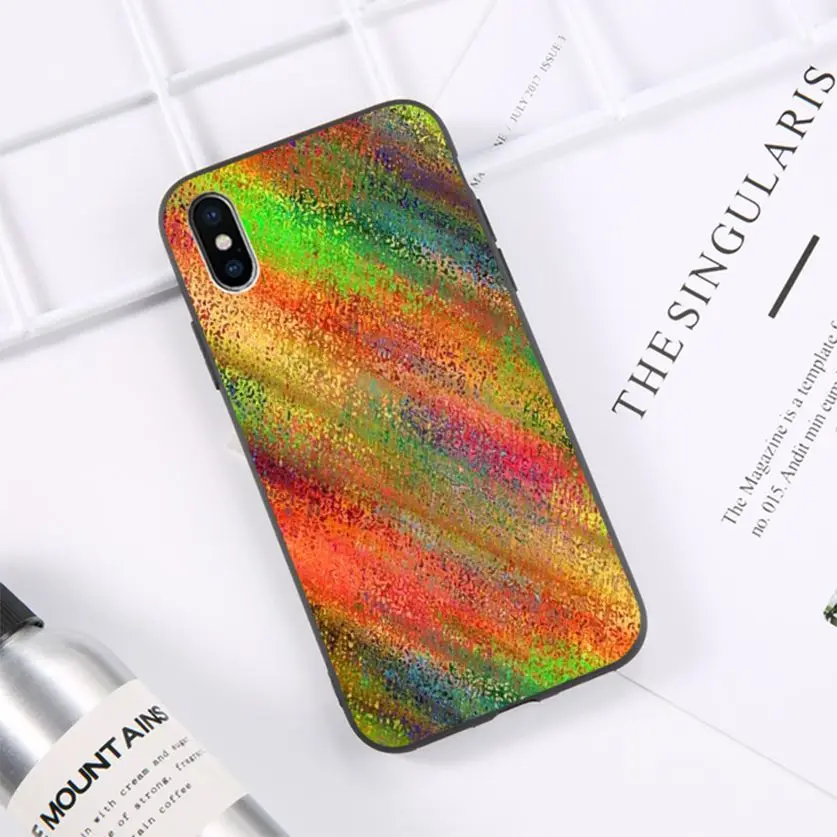 

HTxian Rainbow stripe DIY Luxury High-end phone Case for iPhone 11 pro XS MAX 8 7 6 6S Plus X 5 5S se 2020 XR case