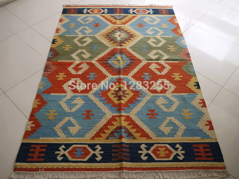 Турецкий напольный ковер винтажная решетка тонкая искусственная шерстяная