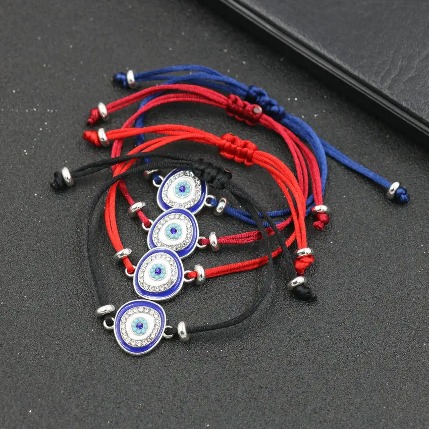 Браслет с кубическим цирконием от сглаза для мужчин и женщин модный браслет