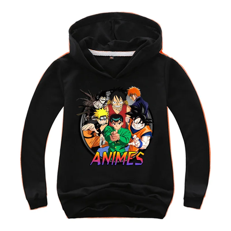 От 2 до 16 лет новые толстовки с капюшоном изображением аниме Жемчуг дракона