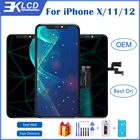 100% тестовый дисплей для iPhone X XR XS Max OLED экран с 3D сенсорным дигитайзером в сборе для iPhone 11 12 Pro Max OEM ЖК-Дисплей True Tone