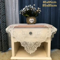 european mesh embroidery water soluble lace tablecloth furniture dust cover hotel coffee tea table cloth christmas wedding decor