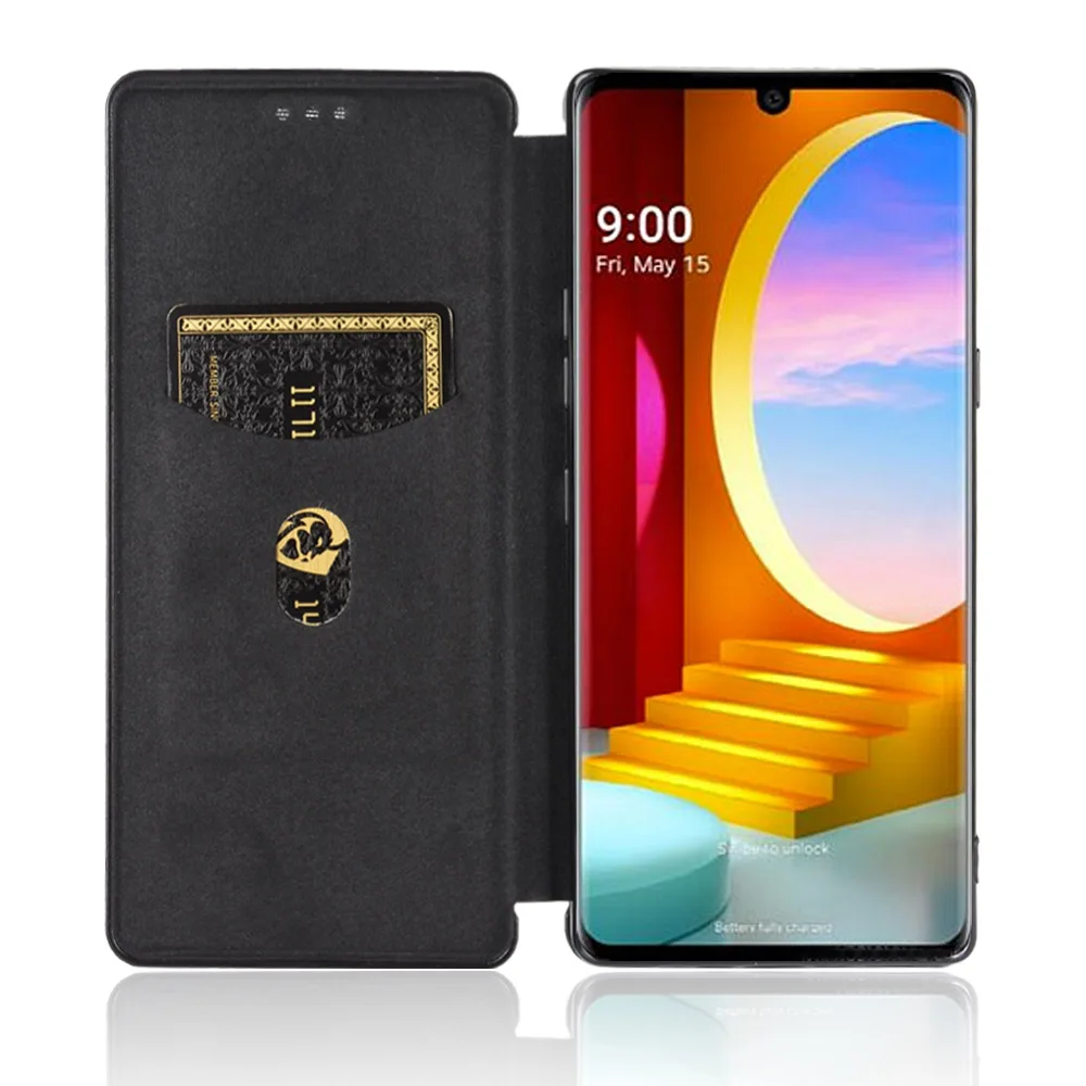 Винтаж углеродного волокна чехол из поликарбоната + ТПУ флип для LG бархат LM G900N