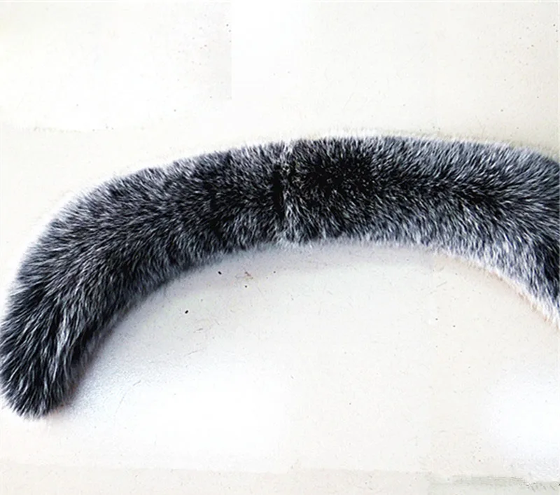 Qearlstar 100% натуральный Лисий меховой воротник Женское пальто свитер Шарфы Воротник