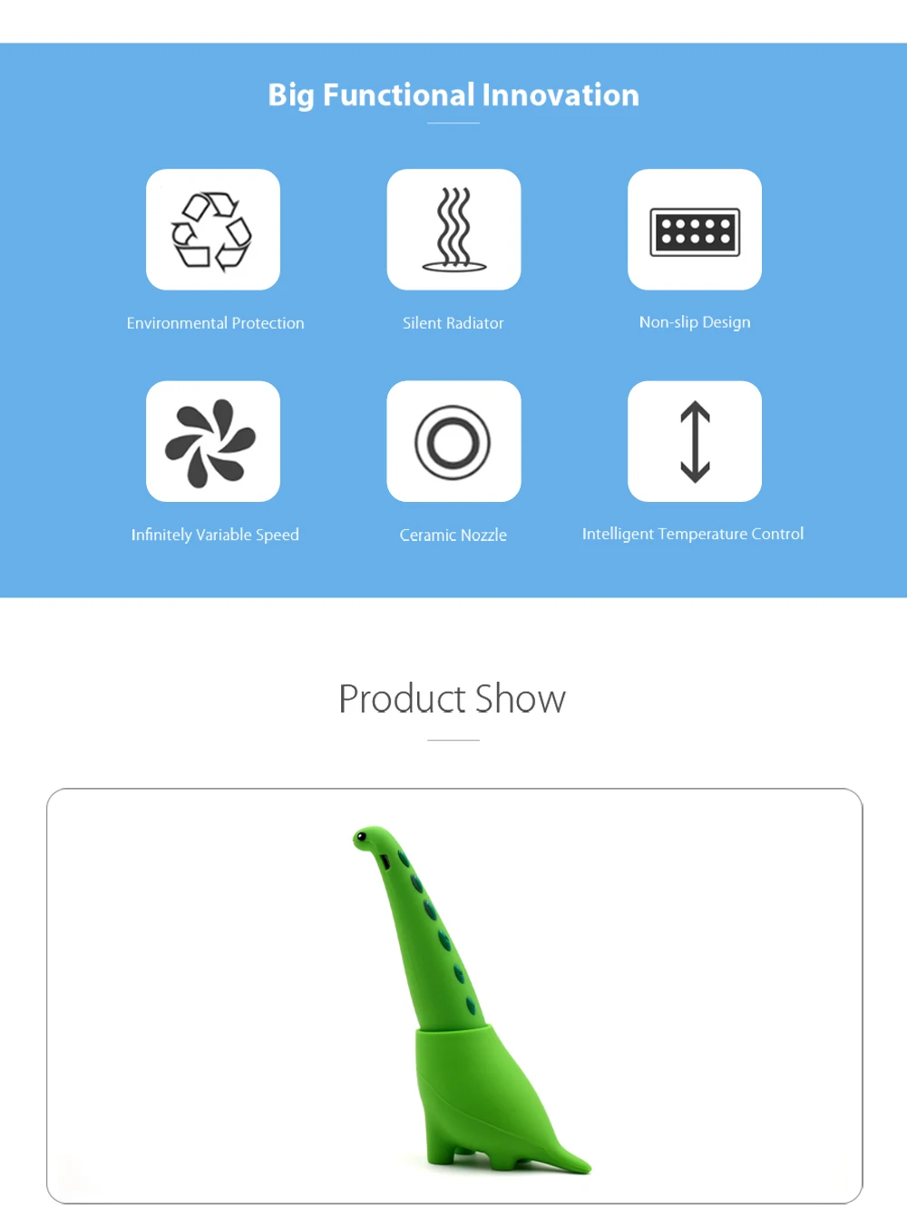 lihuachen 3D Pen for Kids Dinosaur STEM Toys 3D Printing Pen Mini Printer Drawing Painting Art Set with 2 Speeds Safe Sleep Mode
