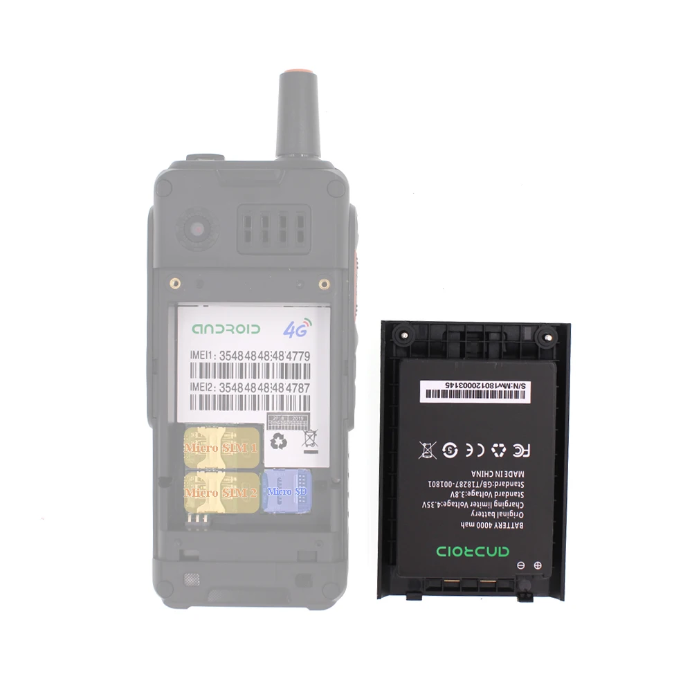 Оригинальная батарея для Anysecu 4G 7S + сетевое радио UNNIWA F40 Walkie Talkie 4000mah 3 8 V Li ion Battery |