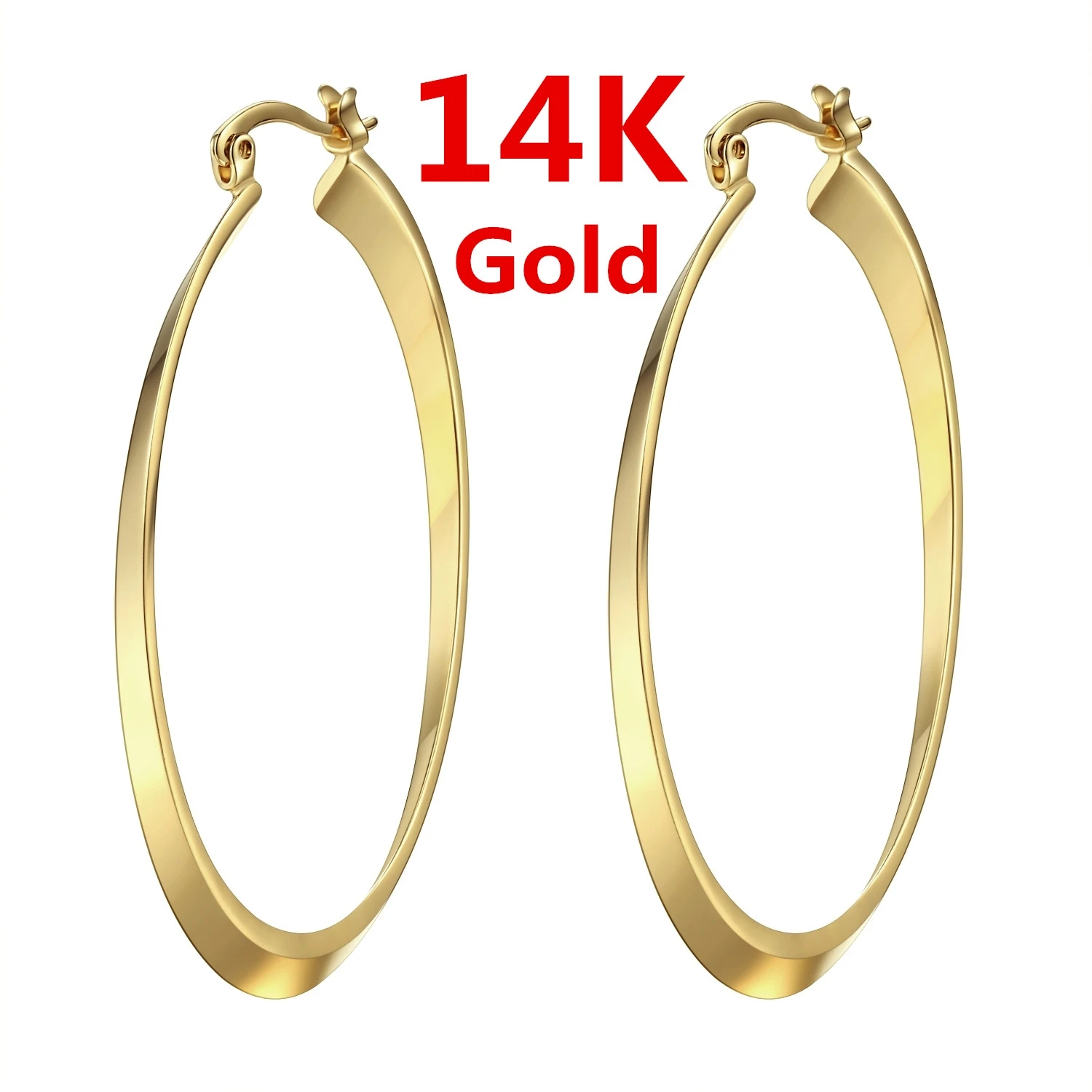 

Gold color Earrings Jewelry Gift For Women Length Approx 58mm Width Approx 30mm