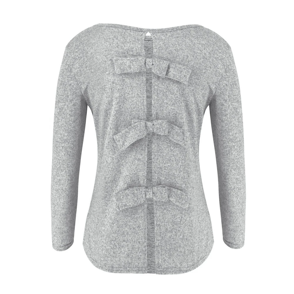 

Women Long Sleeve Striped Print T-Shirts Patchwork Hollow Out Design Bow Decor Tops Sexy Lady 2021 Autumn Slim Casual Sweet Tees