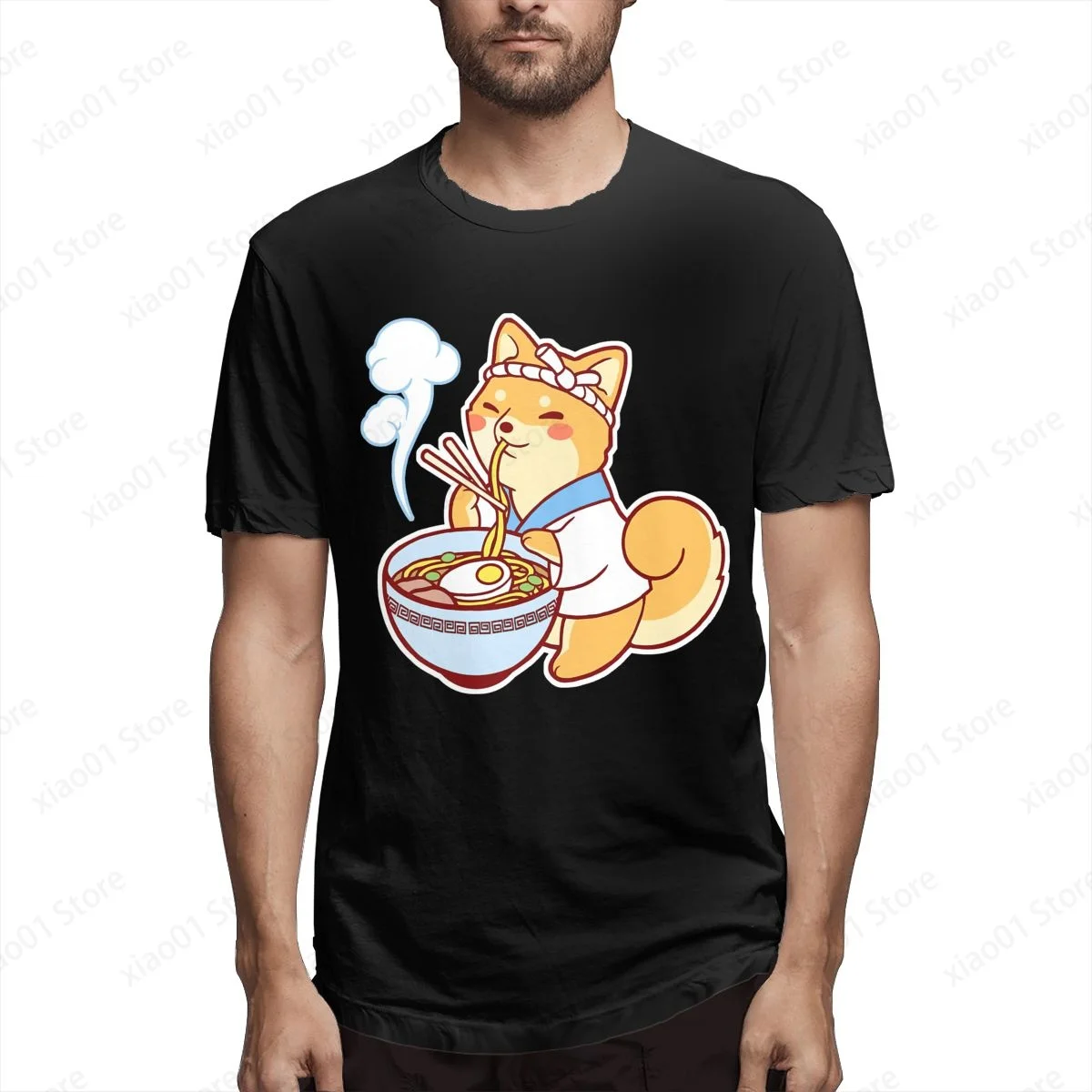 

Ramen Shiba T Shirt Men Women Graphics Harajuku T-Shirt Creativity Short Sleeve Tee Tops