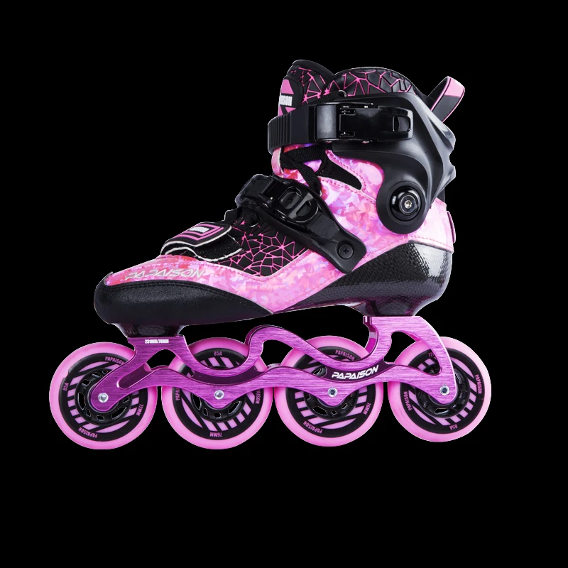 

PAPAISON luxurious safe high level dismountable pink fitness kids adults speed inline roller skates