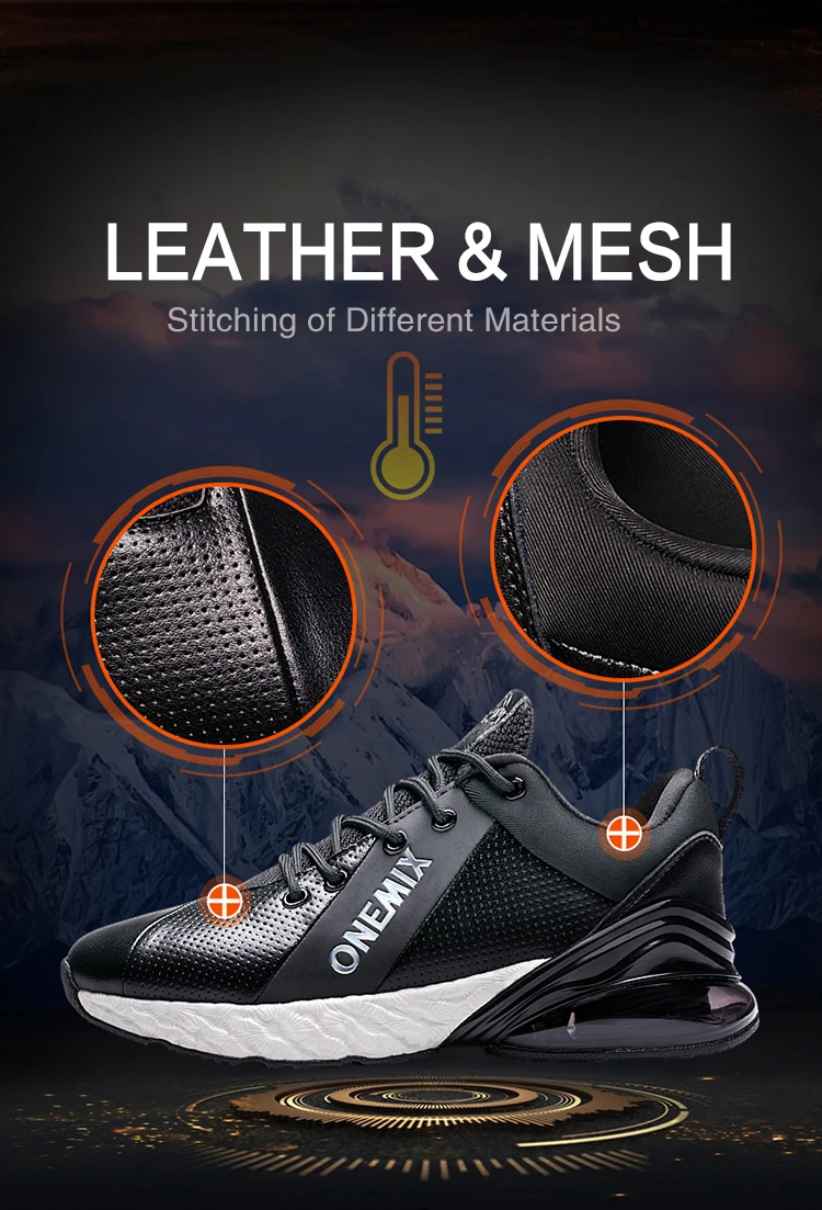 

Men Running Shoes Breathable Outdoor Sports Shoes ONEMIX Winter Sneakers Men Air 270 Cushion Running Shoe Male Athletic Training
