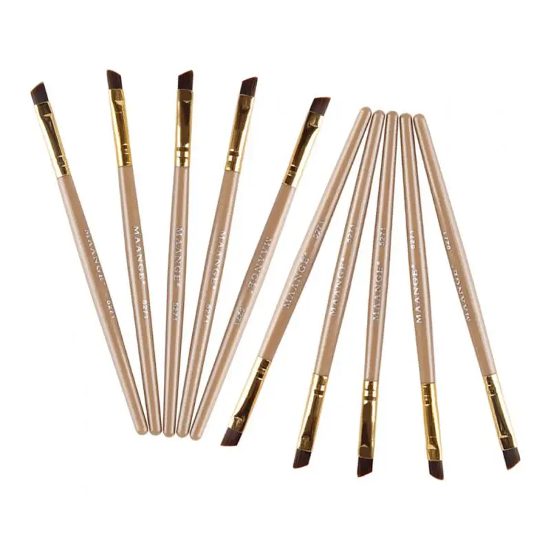 Набор кистей для формирования бровей с пластиковой ручкой 10 шт. | Красота и