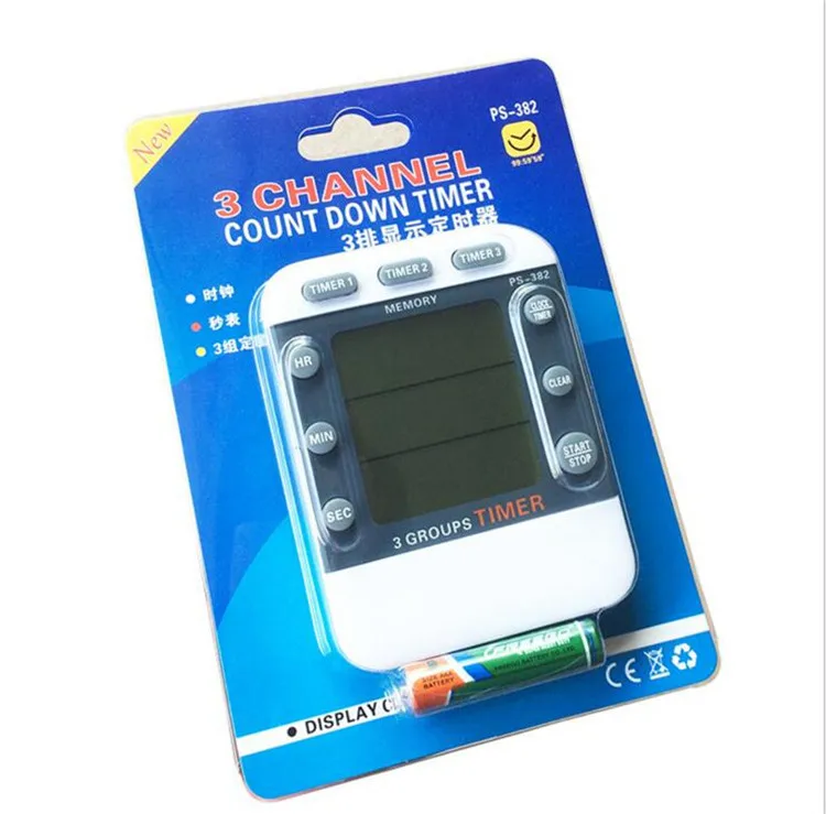 Цифровой таймер обратного отсчета с ЖК-дисплеем для кухни спортивные