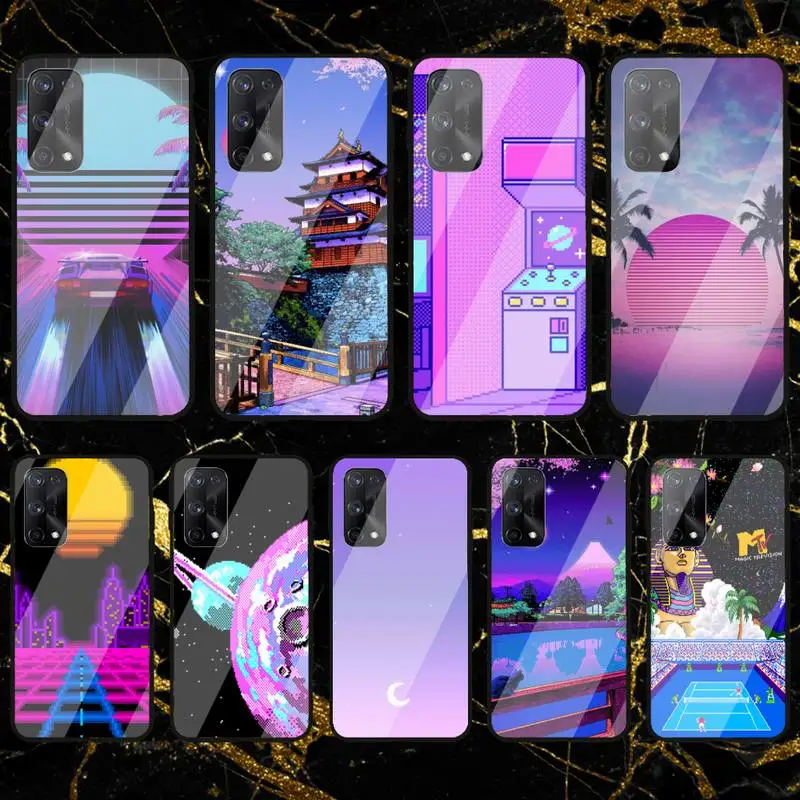 RUICHI художественная эстетика пикселя для Oppo R9 11 17 PRO F5 7 9 A5 37 57 59 83 стеклянная