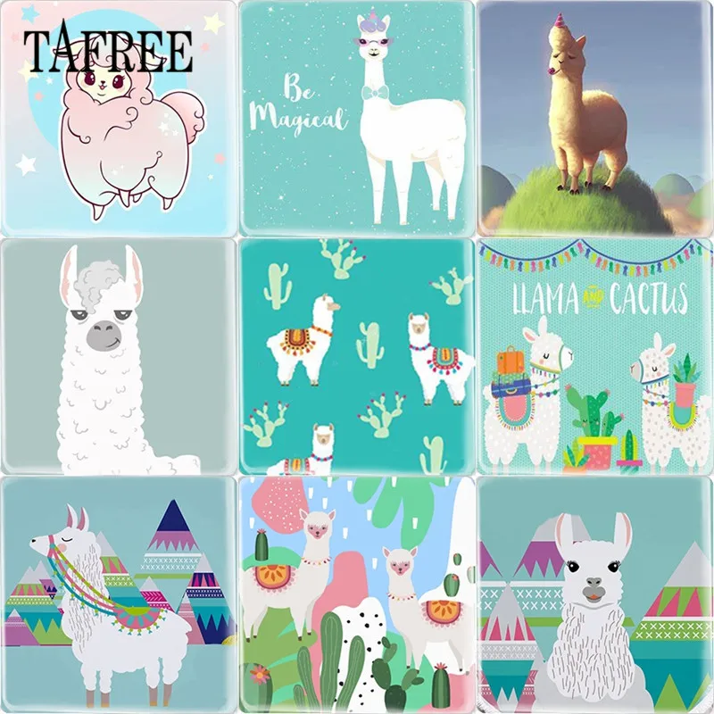 TAFREE 5 шт. Лидер продаж белая Альпака ламы животный принт с фокусным расстоянием 25