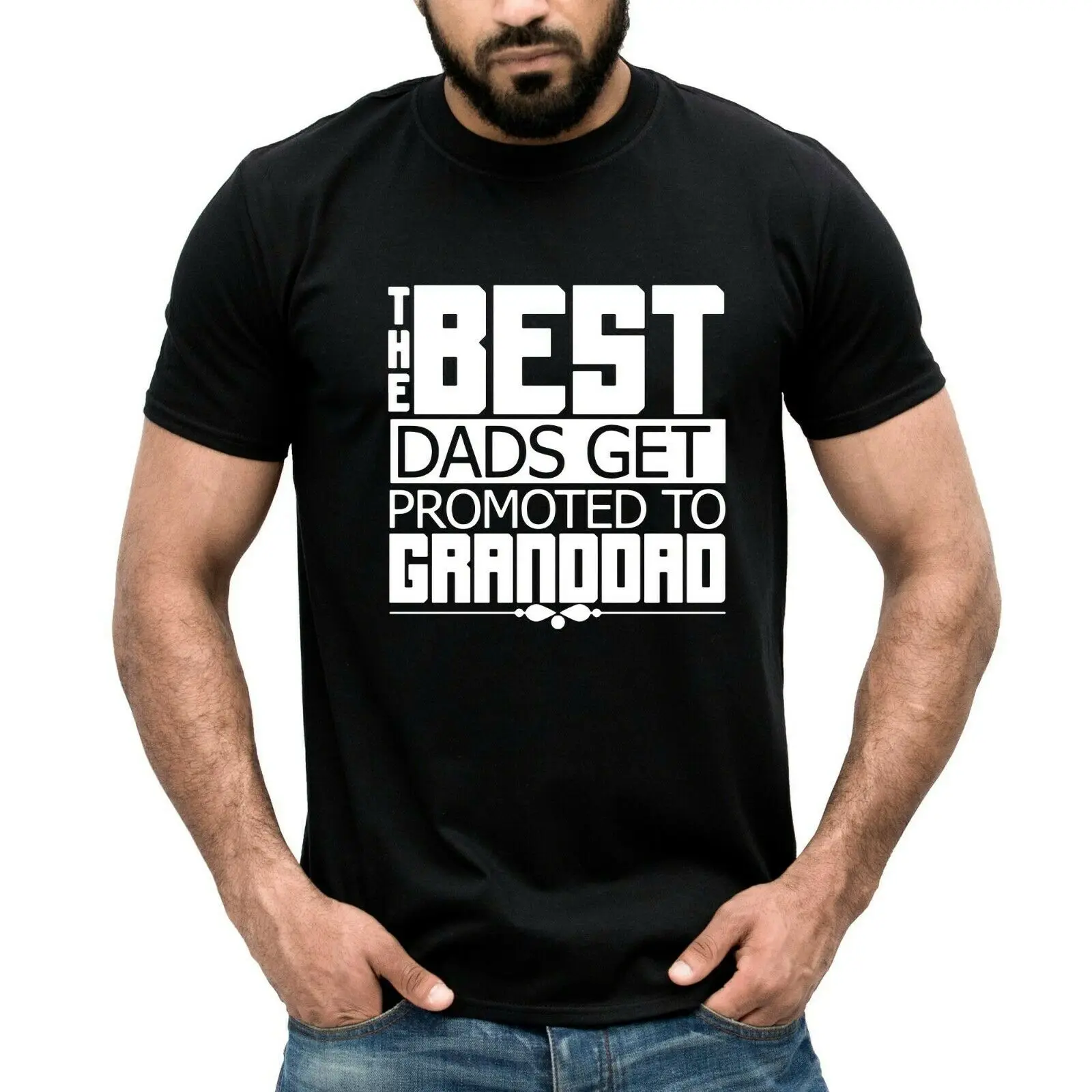 

Best Dads Promoted To Grandad T-shirt Xmas Gifts Pregnancy Announcement Grandpa