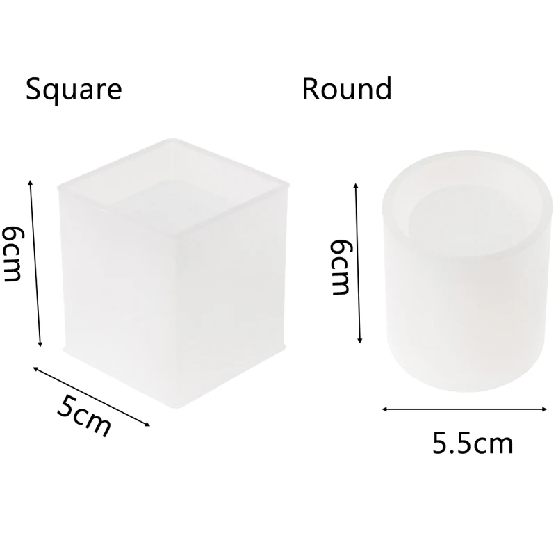 Мини форма для цветов цемента бетона квадратная круглая силиконовая сделай сам