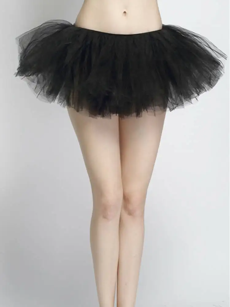 5 слоев взрослых Для женщин органза танцевальная пачка балетная Тюлевая