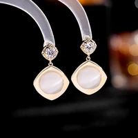 temperament opal pendant earring for women 2022 new trend geometric dangle designer statement earrings luxury jewelry