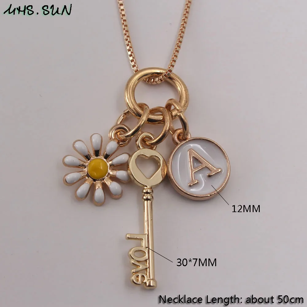 Колье с цветком для девочек MHS.SUN колье подвеской из 26 букв и буквами Алфавит