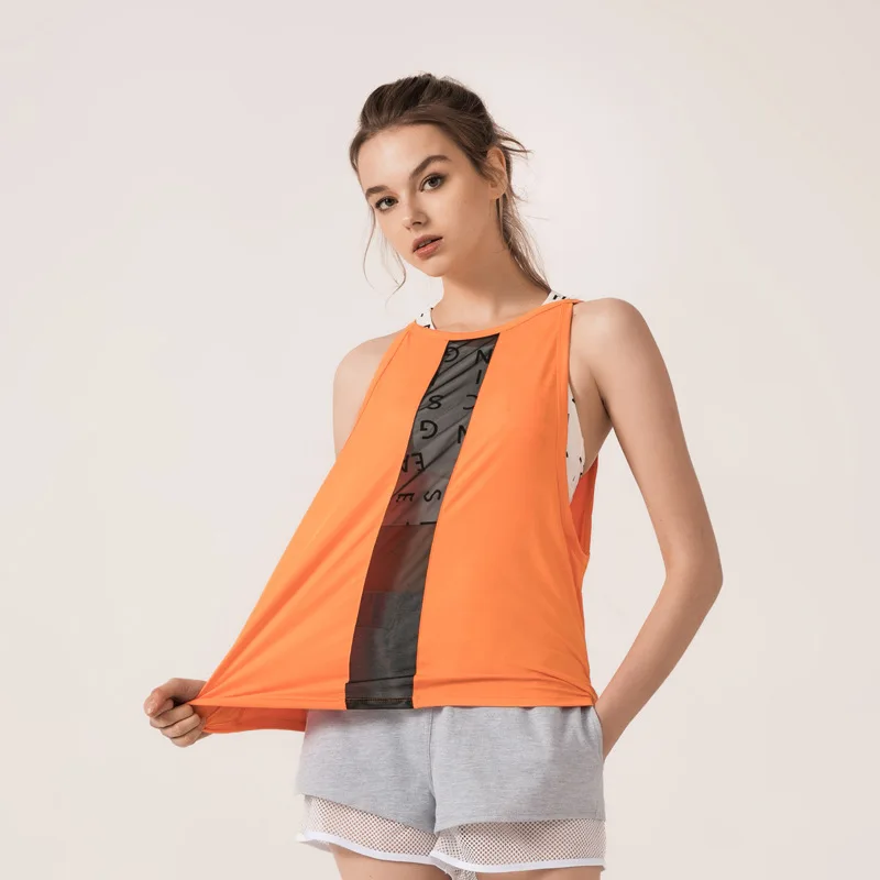 2019 Новый женский жилет весна/лето сетчатый для фитнеса |