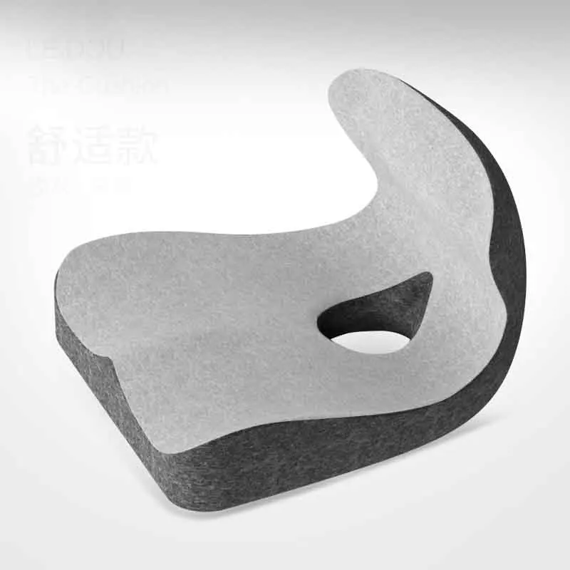 light and dark grey Эргономичный дизайн задняя подушка для копчика сиамская Подушка с эффектом памяти пустотелая дизайнерская поясничная поддерживающая подушка для офисного стула - Цвет: light and dark grey