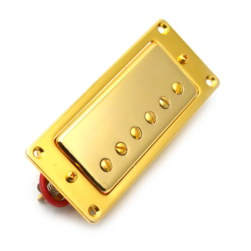 mini 6 loch elektrische gitarre humbucker pickup neck bridge pickup pickup für lp gitarre schwarzgoldchrom free global shipping
