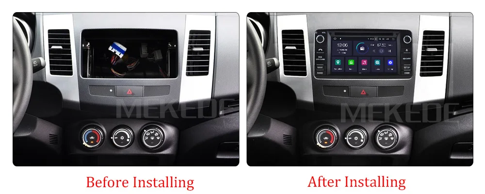 MEDEKE автомобильный DVD мультимедийный плеер для Mitsubishi Outlander XL 2din Android 9,0 PX5 4+ 64G радио магнитофон навигация gps