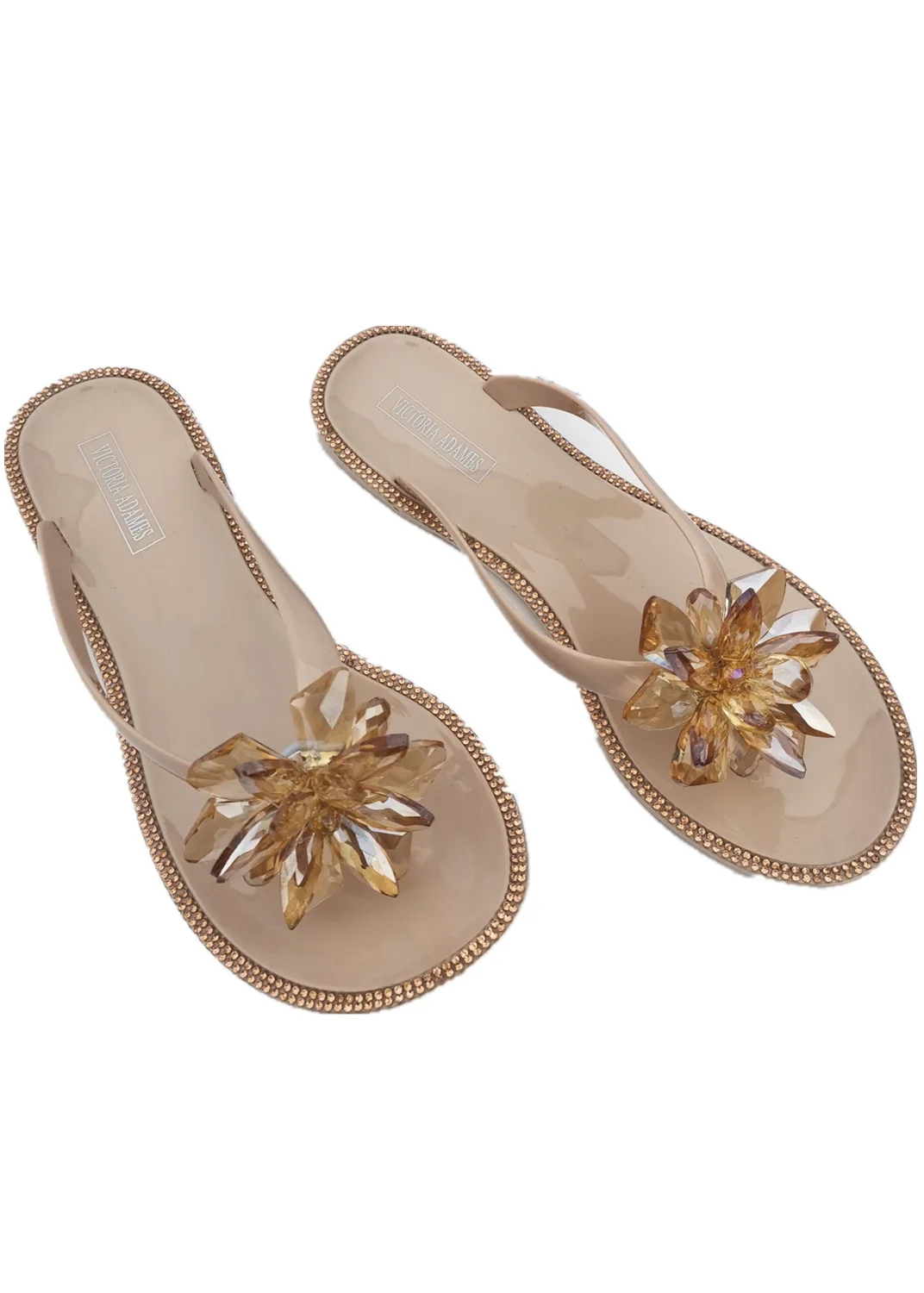 

Jelly slippers 2021 water drill clip slippers flat bottomed beach sandals slippers summer