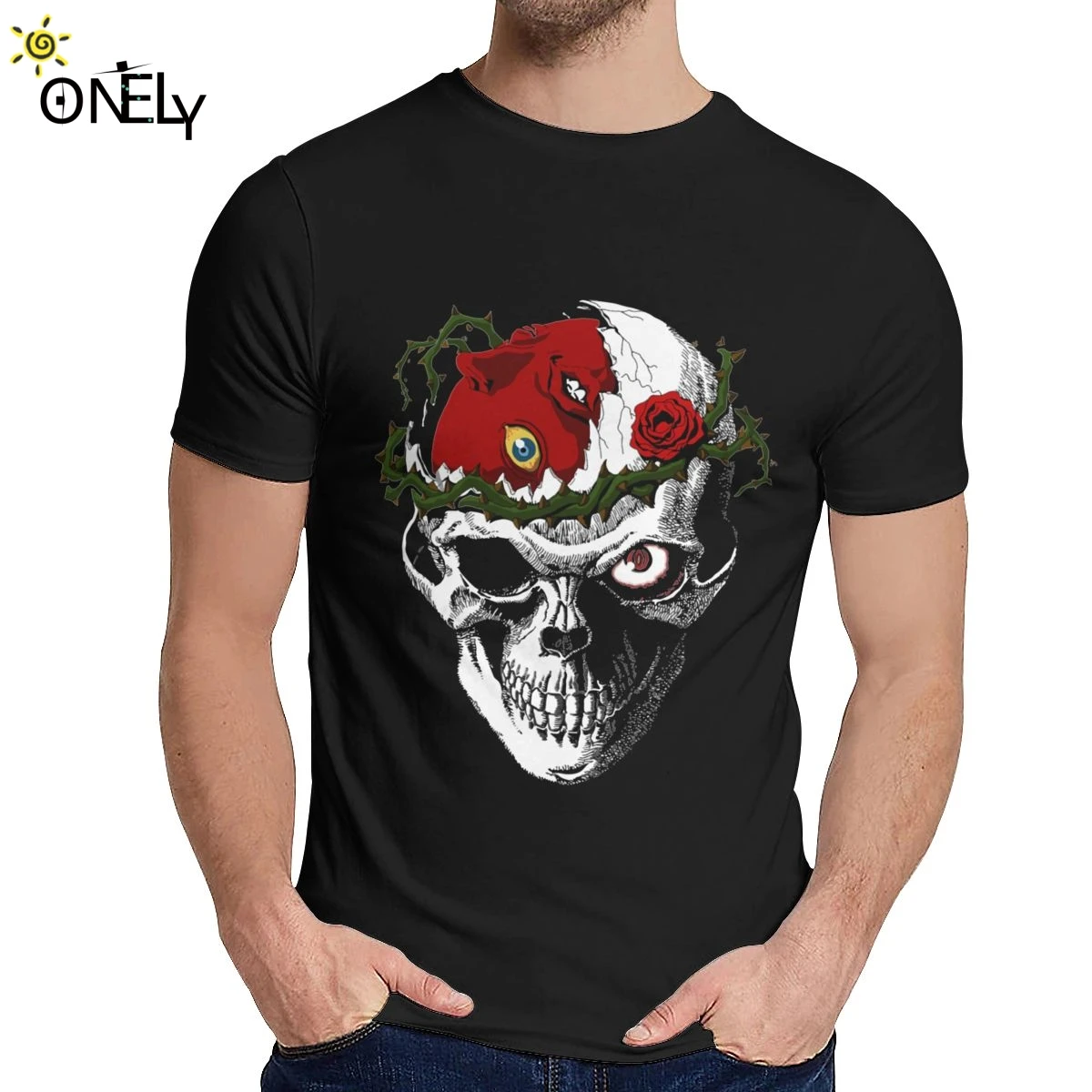 Винтажная Мужская футболка с круглым вырезом из органического хлопка|Мужские