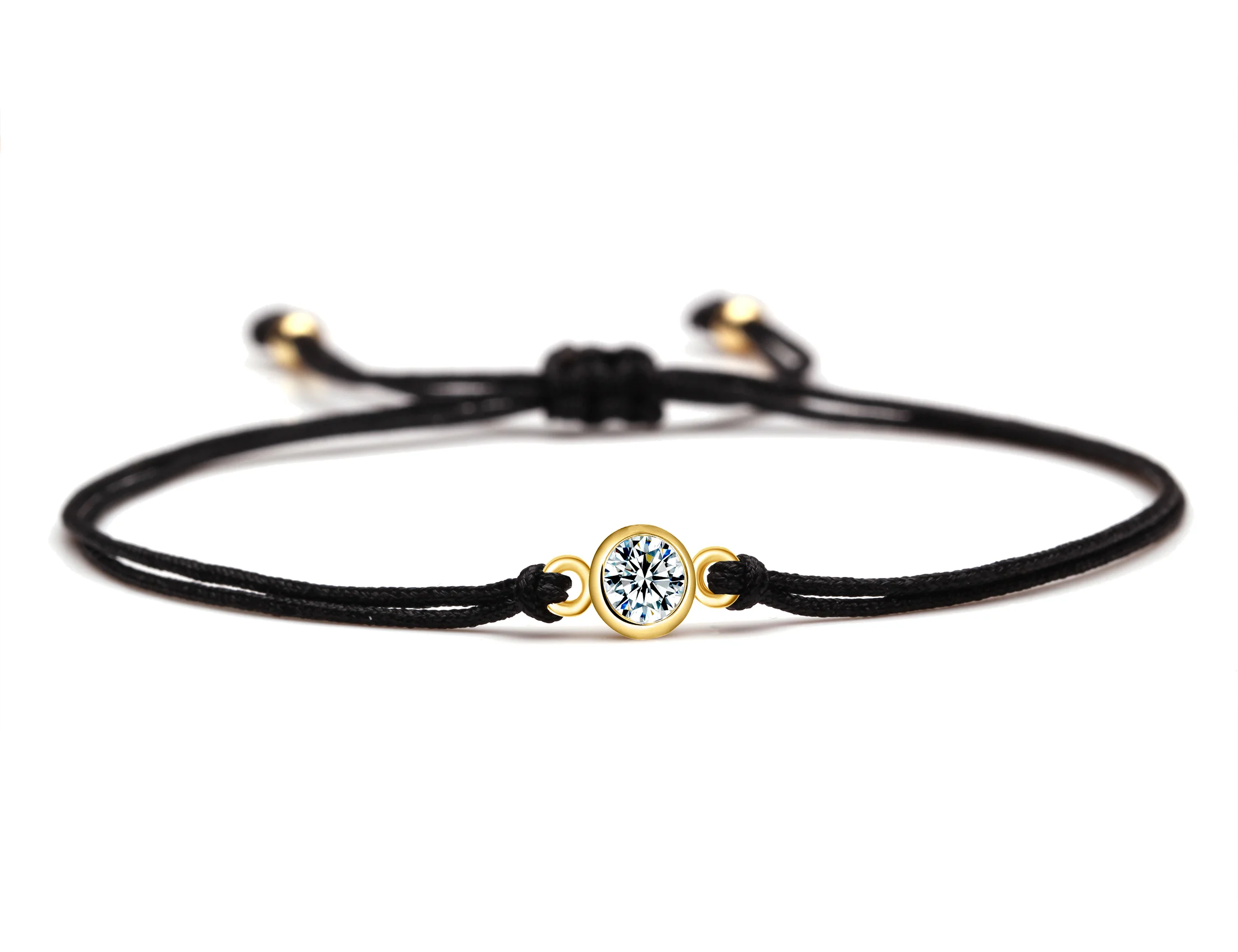 Женский браслет со сверкающими фианитами из меди тонкая Регулируемая цепочка с