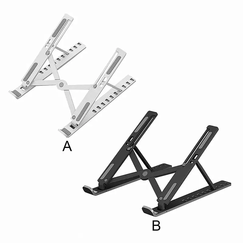 

10-Level Adjustable Foldable Laptop Stand Non-slip Pad for 10-17 Inches Device Ergonomics Design for Relieves Neck Shoulder Pain