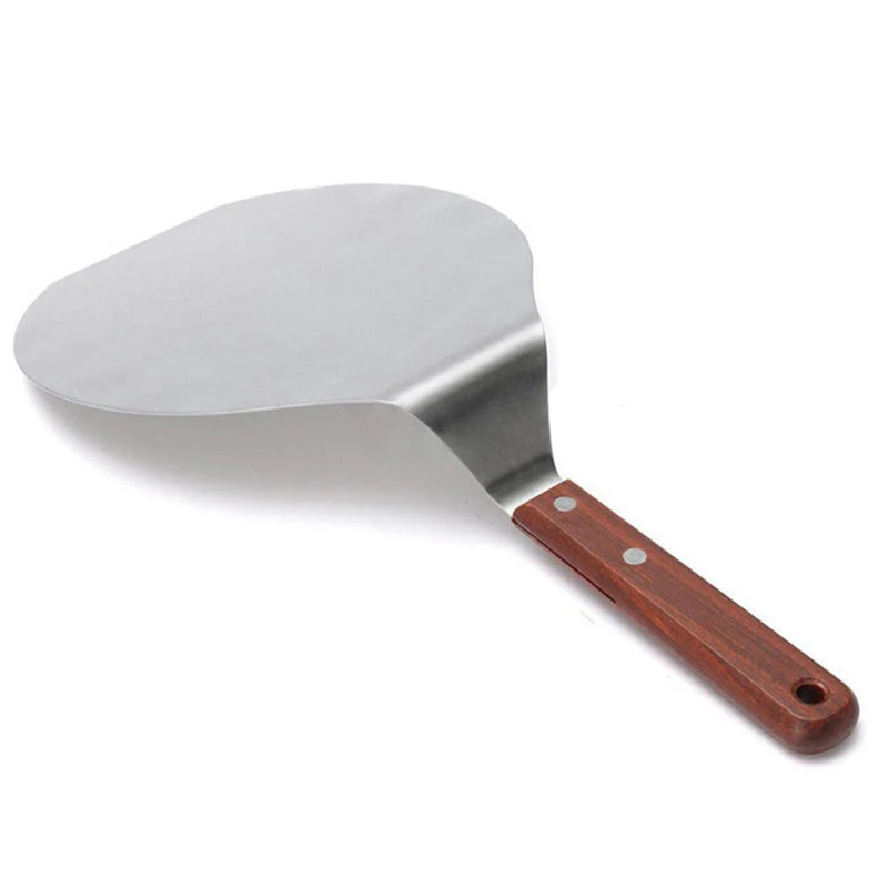 

Stainless Steel Round Wooden Handle Pizza Tools Shovel Kitchen Pastry Pizza Peel Non-stick Food Bakeware Tools Accessories