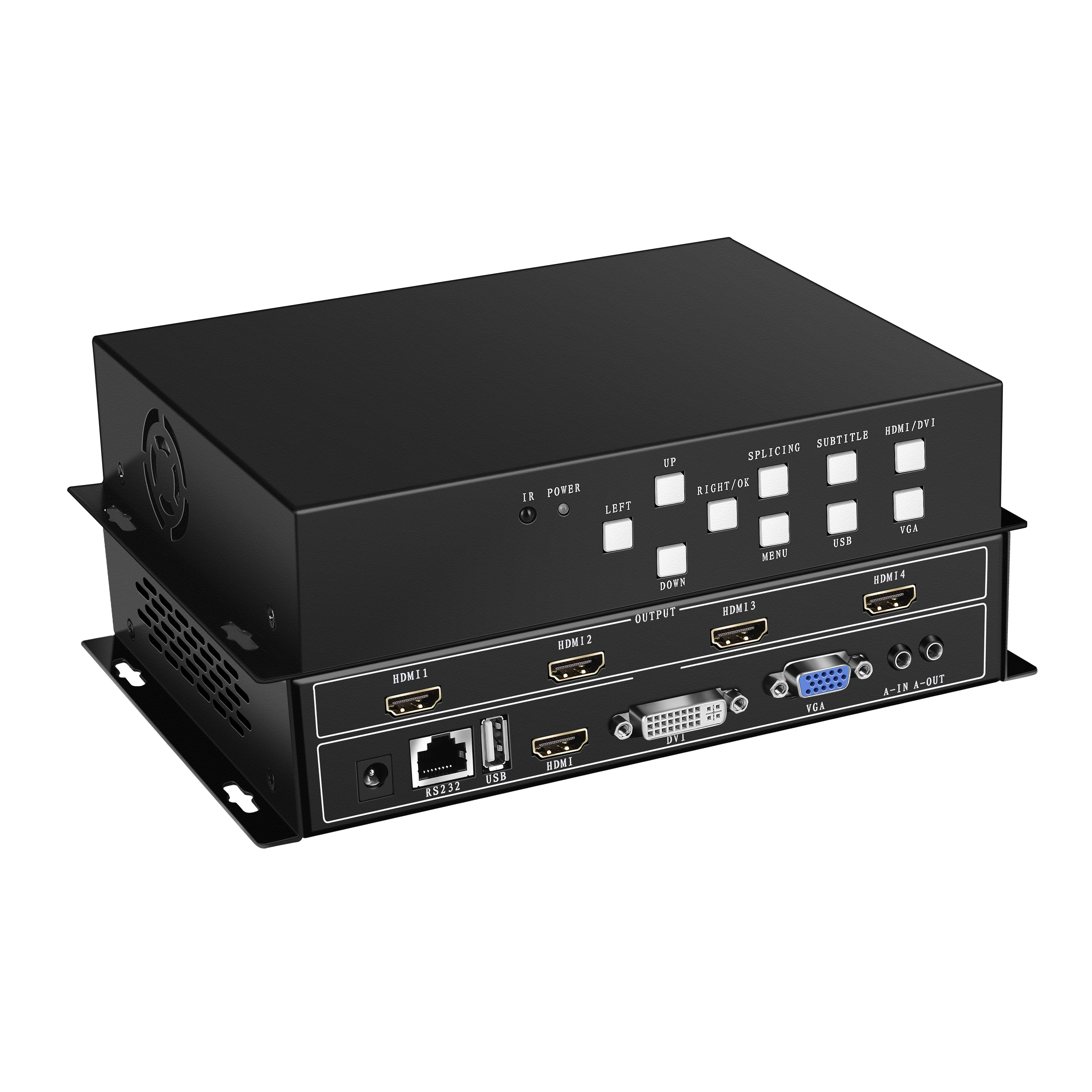 Настенный ТВ видеорегистратор YiiSPO 4 канала 2x2 1x3 1x2 HDMI DVI VGA USB RS232 управление для