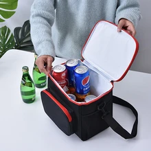 Portable Picnic Bag Thermal Insulated Lunch Box Tote Cooler Handbag Waterproof Backpack Bento Pouch School Food Storage Bags