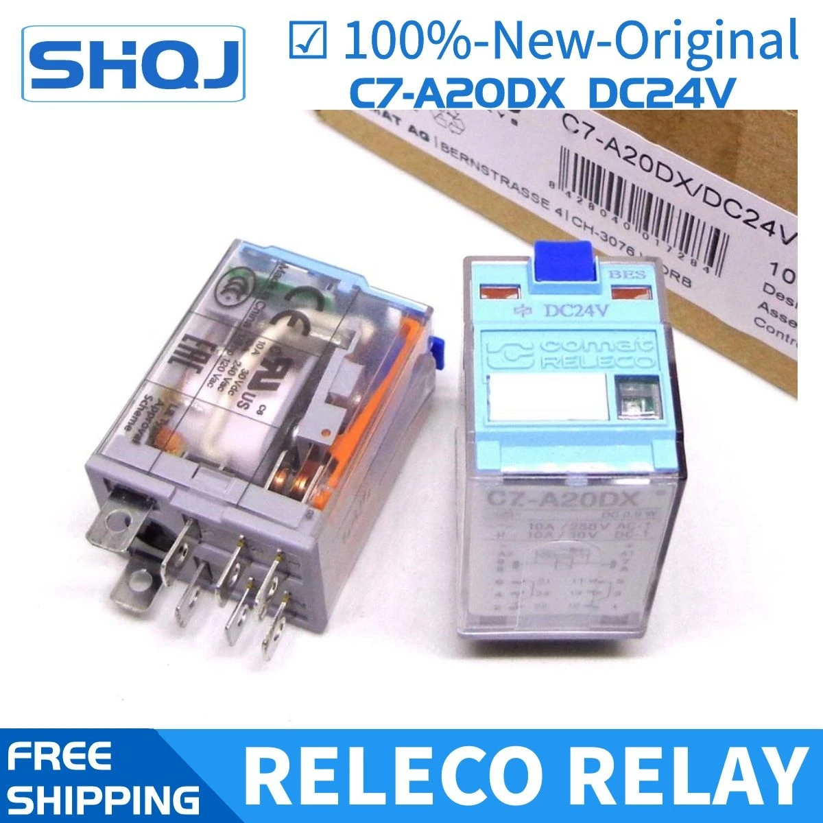 

RELECO RELAY C7-A20DX DC24V 24VDC S7-C 8PIN 10A 100%-new-original