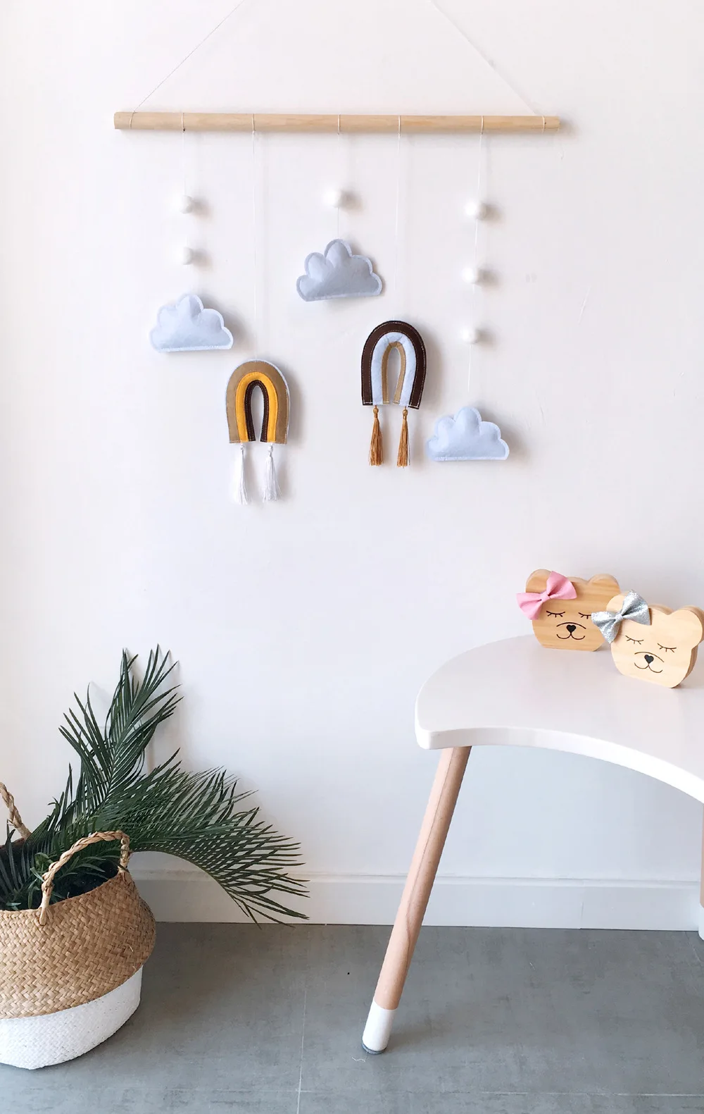 

Nordic Style Stick Rainbow Felt Pendant Wall Decoration Home Wall Decoration Unicorn Room Decor Room Decoration Accessories