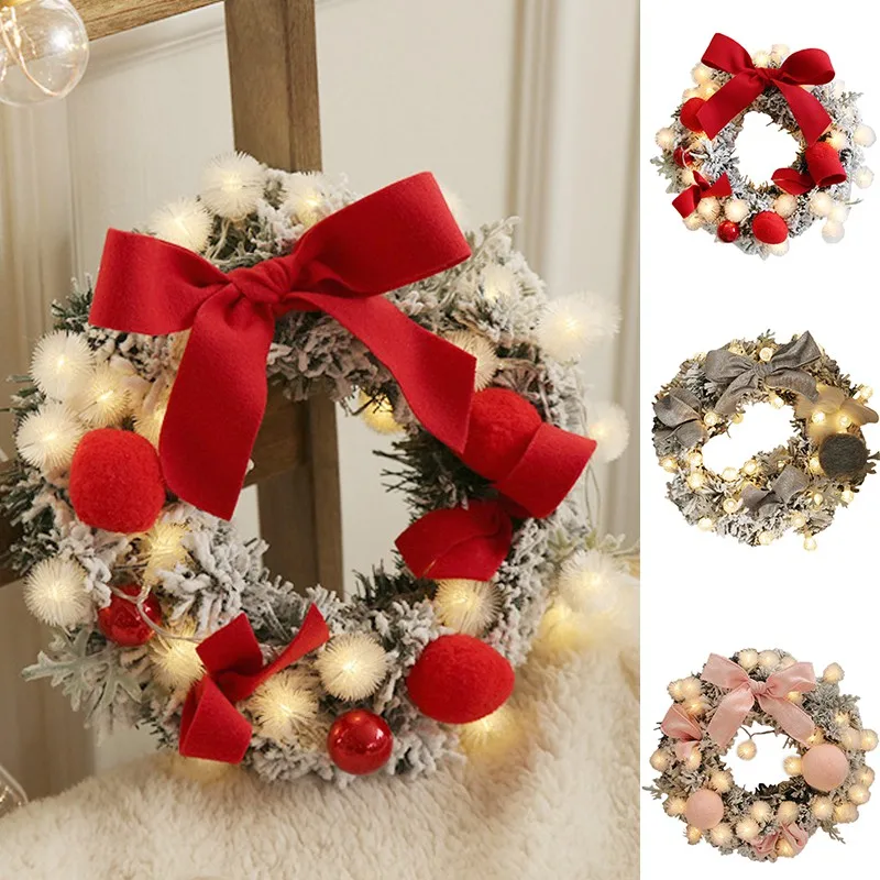 

Christmas Wreath Handmade Rattan Pendant Garland Shopping Mall Christmas Decorations For Home Advent Wreath guirnalda navidad
