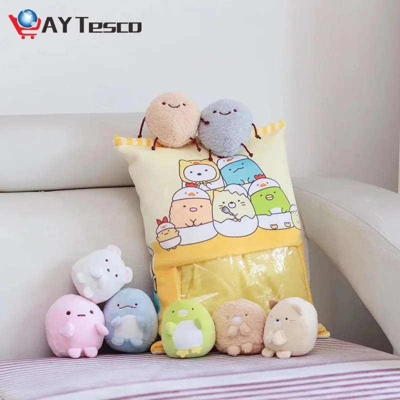 

A Bag Of Sumikko Gurashi Plush 8 pcs Japanese Animation Sumikko Gurashi Soft Pillow San-X Corner Bio Cartoon Doll for Kids